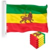 UD_Ethiopia Lion Ethiopian Flag 3x5 Ft 5-Pack 150D Printed Polyester