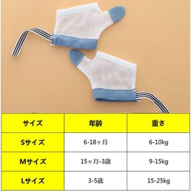 Baby Finger Sucking Prevention Finger Sucking Orthodontic Baby Teething Gloves Newborn Thumb Sucking Breathable Teething Teething Finger Sucking (Adjustable) 1-3 Years Old 2 Pack (M)