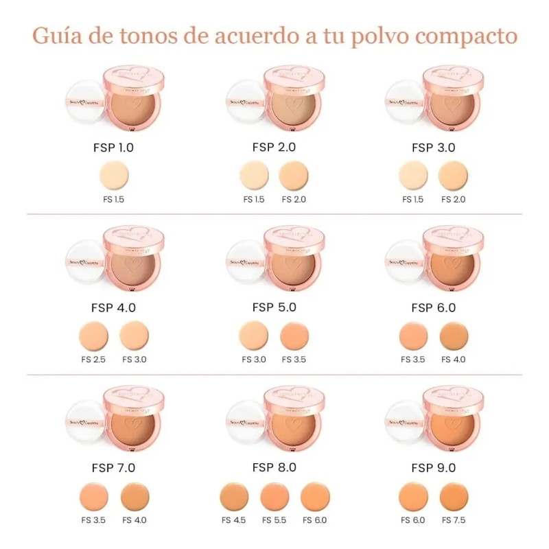Beauty Creations Base En Polvo Compacto Flawless Stay Tono 2.5