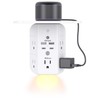 Wall Outlet Extender with Shelf and Night Light, Surge Protector,