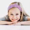 AMCAMI 1 Packs Purple Sequin Knot Headband for Girls, Toddler