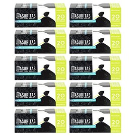 Basuritas | 200 Bolsas de Basura Medianas de 48 x 60 cm (Pack 10x20)