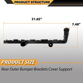 CNNELL Rear Outer Bumper Brackets Cover Support Compatible with Dodge Journey 2014-2020 1 Pair 68190681AD,68190680AD