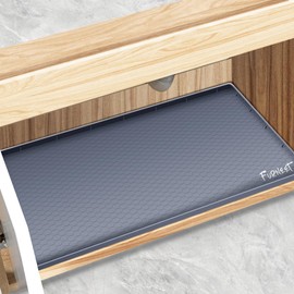 Furneet Under Sink Mat for Kitchen Waterproof, 28" x 22" Silicone Under Sink Liner, Under Sink Cabinet Organizers and Storage, Kitchen Sink and Cabinet Protector, Under Sink Tray for Bathroom(Grey)