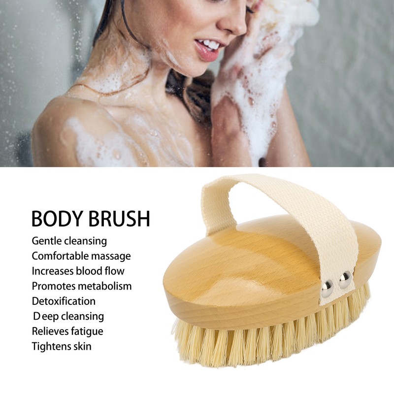Massage Body Bath Brush Lymphatic Drainage Exfoliating Detox Deep Cleaning