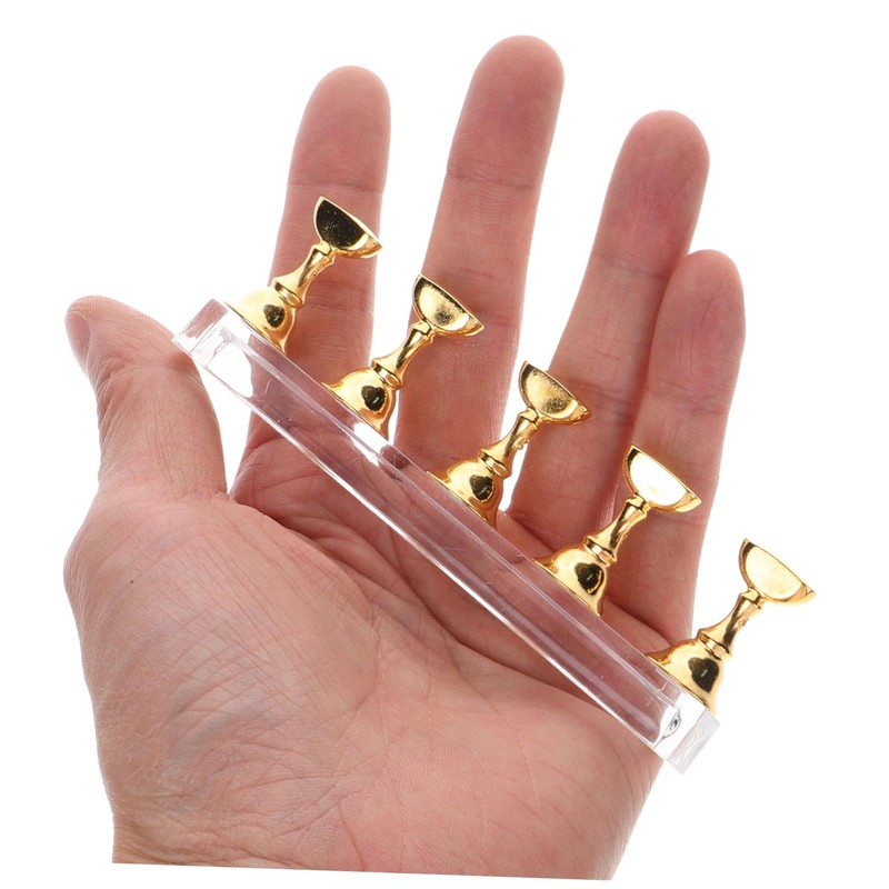 WOONEKY 5pcs Plastic Nail Display Stand for Manicure Set Professional