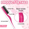 Frienda 2 Pieces Teasing Hair Brush Boar Bristle Brush Comb