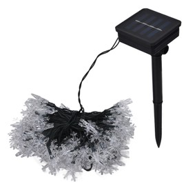 12m Solar LED String Lights Snowflake Rainproof Decoration Flashing Lights for Christmas Party Outdoor Garden Patio
