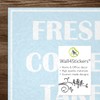 Fresh Coffee Takeaway Window Sticker, Cafe Wall Art Sign, Vinyl