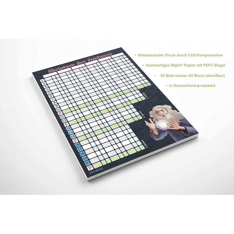 Card Game Pad DIN A5 - Script of the Wizards