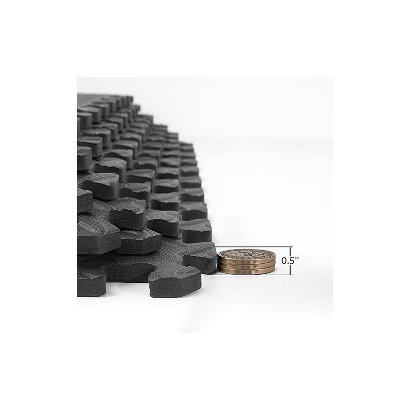 Art3d Eva Puzzle Exercise Mats, 24"x24" x 1/2” Thick Foam