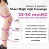 ITA-MED Thigh High Sheer Compression Socks for Women - 20-30