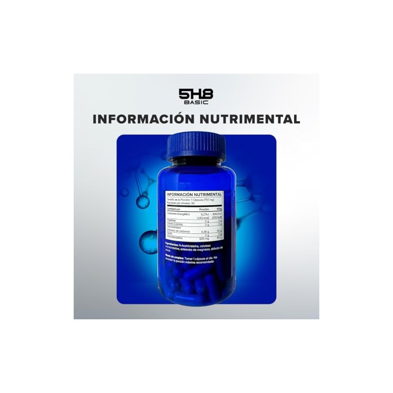 Nac 600 Acetil Cisteína Capsulas Fórmula Acetilcisteína Por Porción Suministro