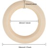 DDSHUN 20 Pcs Wooden Rings Unfinished Natural Wood Rings 55mm