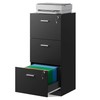 DEVAISE 3 Drawer File Cabinet with Lock, Vertical Wood Filing
