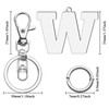 Initial Letter Keychain Letter W Alphabet Keyring for Handbag Wallet