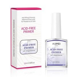 AIJIMEI Acid Free Primer 18ml/0.63fl.oz Acid Free Peel Adhesive Primer, Suitable For Gel Nail Polish, Nail Polish And Acrylic Powder Diy Nail Products In Home Salon