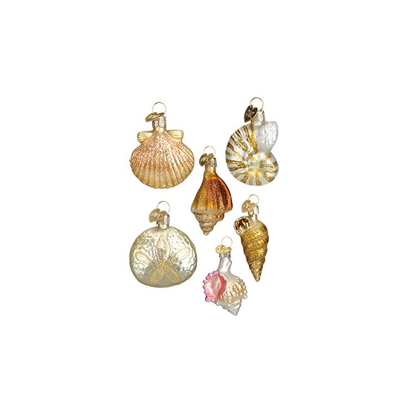 Old World Christmas Hanging Ornament - Assorted Sea Shell Set