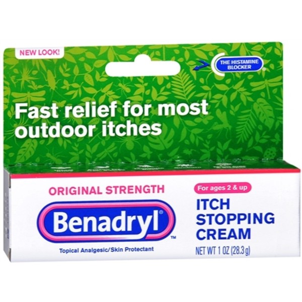 Benadryl Itch Stopping Cream, Original Strength, 1 Ounce (Pack of 2)
