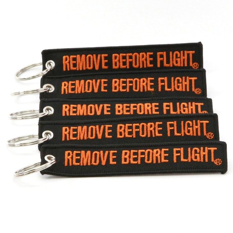 Rotary13B1 - Remove Before Flight - Keychain - Black/Orange -