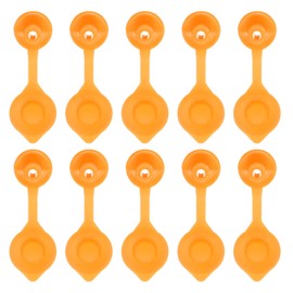 HARFINGTON 10pcs Fuel Gas Can Vent Caps 8 x 60mm Plastic Gas Tank Jug Vent Collar Cap for Metal Fuel Jugs Old Style Gas Fuel Water Can Jug, Yellow