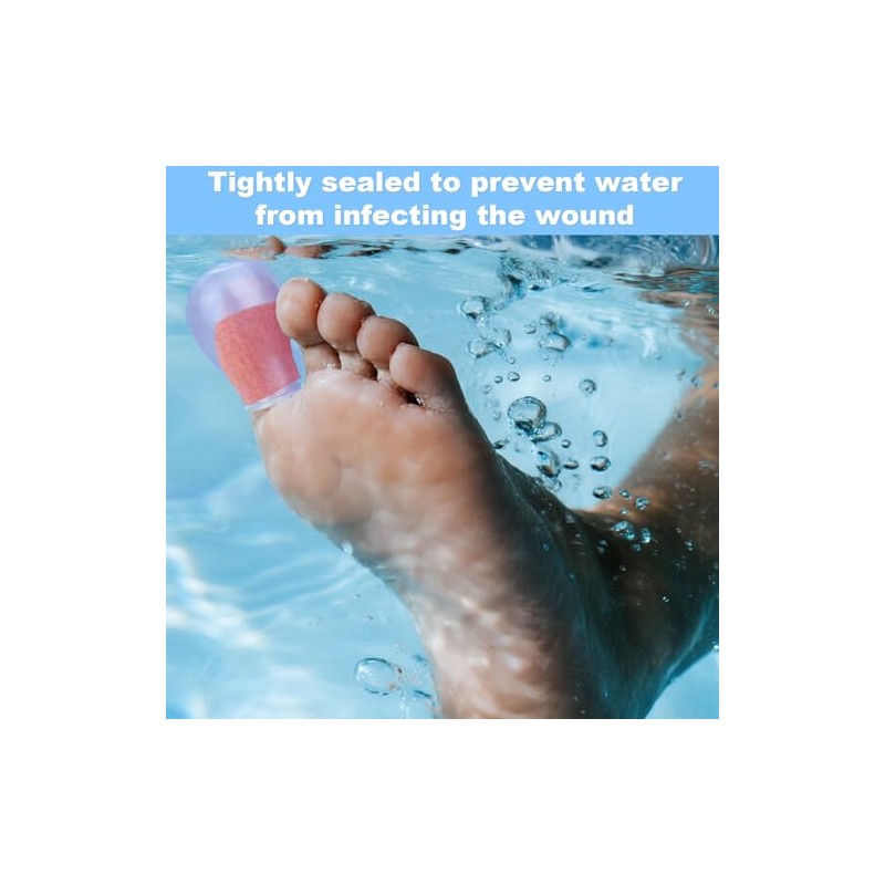 4pcs Waterproof Silicone Toe Protectors with Nursing Bandage