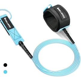 Mellbree Surfboard Leash, 10ft 7mm/6ft 5.5mm Premium Surf Leash SUP Leash, Double-Side Rotatable Wirst Paddleboard Rope Flexible for Leg Ankle Longboard Shortboard Boogie Board Stand-up Accessories