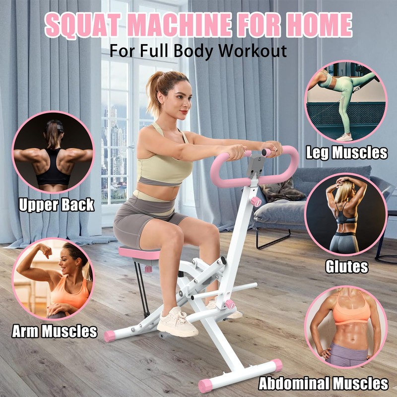 Squat Machine for Home, Core Exercise Machine Foldable Assist Trainer