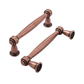khtumeware 10 Pack 3-3/4 Inch(96mm) Antique Copper Cabinet pulls Kitchen Cabinet Handles Kitchen Cabinet Hardware for Cupboard Drawer Handles Dresser Pulls