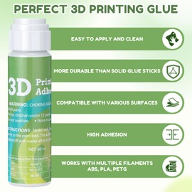 Saysurey 3 Pack 3D Printer Heated Bed Adhesive, 3D Print Glue for Hot Bed, Avoid Warping for Printing Abs, Pla, Petg, TPU on Various Build Plate with Stronger Adhesion, No Residue, 60ml