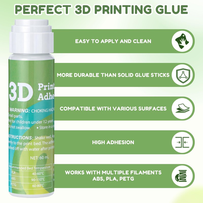 Saysurey 3 Pack 3D Printer Heated Bed Adhesive, 3D Print