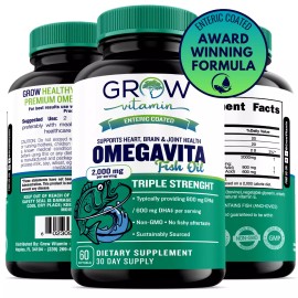 Grow Vitamin OmegaVita Fish oil  Formally omegawell,  High Potency, 2000mg omega-3