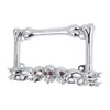 Skull Decor Motorcycle License Plate Frame 9x5.5inch Accessory Motorbike Spare