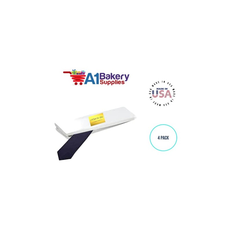 A1 Bakery Supplies 4pack Mens Tie/Socks White Gift Wrap Packaging