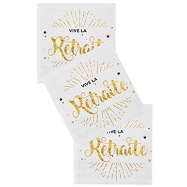 SANTEX 5649-1, Pack of 20 Vive La Retirement Napkins