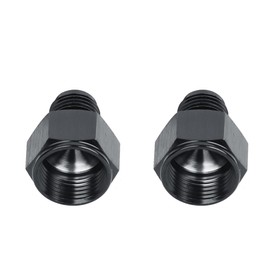 LokoCar 8AN Female to 6AN Male Fitting Flare Reducer Adapter Aluminum Black 2Pcs