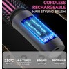 Cordless Hair Curling Iron Brush, Travel Hot Straightener Comb Curl