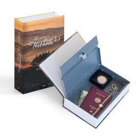 LIGHTHOUSE - Lockable Book Diversion Safe TOSCANA with Key Lock Hidden Storage for Valuables Portable - Keys Included