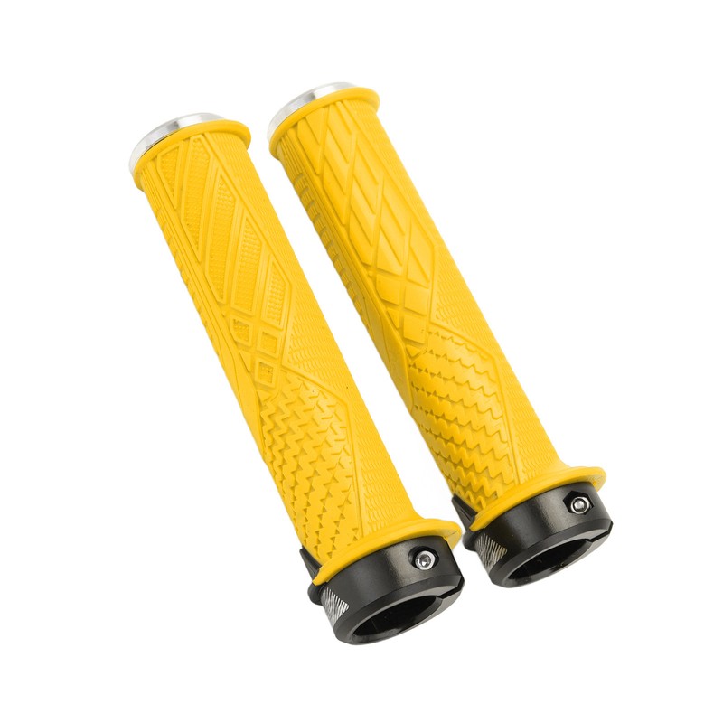 2PCS ENLEE Mountain Bike Handlebar Grips Comfortable TPR Rubber Locking