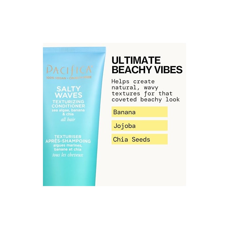 Pacifica Beauty Champú texturizante Salty Waves Acondicionador texturizante Salty Waves