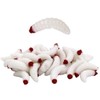 SEIWEI 50PCS Fake Worms Realistic Soft Fishing Lures Plastic Lifelike