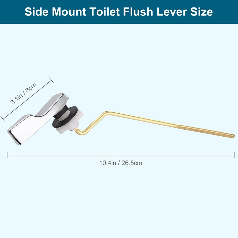 Hygie Rinse 2PACK Universal Metal Toilet Handle Replacement Kit -