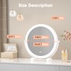 Hasipu 10-inch Lighted Makeup Mirror with Magnification, White Frame Rechargeable