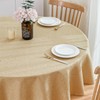 SPRICA Round Tablecloth 160cm Diameter Water Resistance Linen Texture Spill