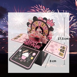 JanYoo Birthday Cards, 3D Pop up Happy Birthday Card Pop Up with Envelope, Happy Birthday Gifts for Women Men Husband Wife Family Friends (Raffle-All)