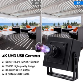 SVPRO 4K Web Camera for Computers,Super High Definition Desktop Webcam Cam with Sony IMX317 Sensor,3.6mm Lens Wide Angle Compact Portable USB Webcam UVC Compliant for PC Mac Laptop Tablet