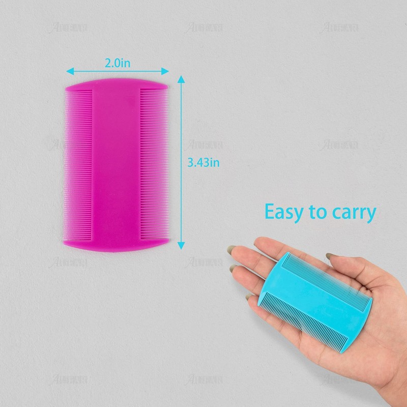 AUEAR, 12 Pack Pet Flea Lice Combs Double Sided Fine