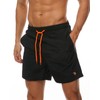 YSENTO Men's Knee-Length Surf Shorts, Beach Swim Trunks with Mesh