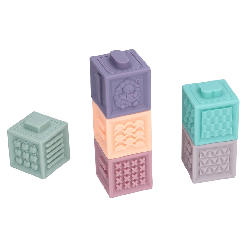 Soft Rubber Blocks Babies Children Chewing Silicone Early Childhood Educational