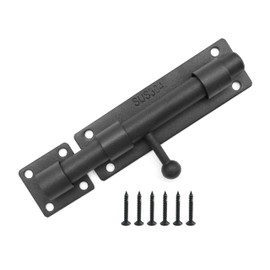 Anxingo Sliding Bolt Latch, Large Sliding Door Lock Latch with Padlock Hole, Heavy-Duty Solid Stainless Steel Barrel Bolt Latch for Wooden Gates Garden Shed Locks (7 inch)